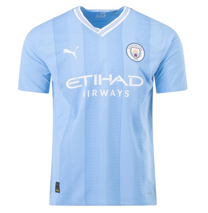 Manchester City Home Kit Soccer Jersey 2023/24 Player Edition